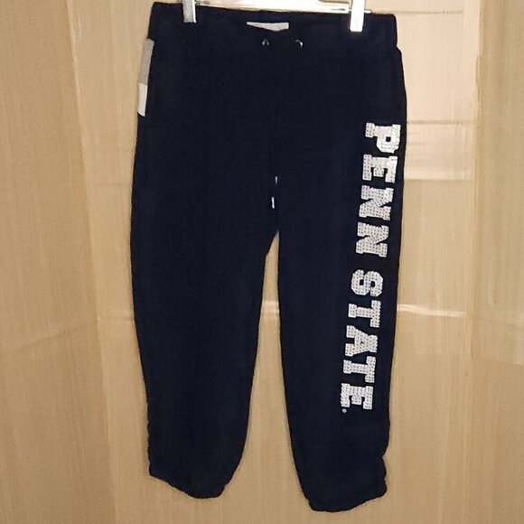 Penn State University Navy Blue Capri Sweatpants By E5 Medium - Picture 3 of 9